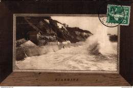 NÂ° 4552 Z -cpa Biarritz -la CÃ'te Basque Par Gros Temps- - Biarritz