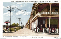 NÂ° 4343 Z -cpa Eleventh & Front Street Lookng North Colon Panama- - Panama