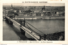 NÂ° 5318 Z -cpa Toulouse -quai St Pierre- Le Pont Suspendu- - Toulouse