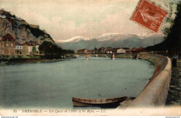 NÂ° 5278 Z -cpa Grenoble -les Quais De L'IsÃ¨re Et Les Alpes- - Grenoble