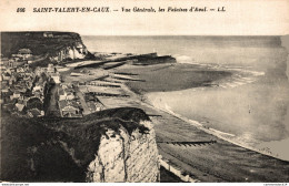 NÂ° 5198 Z -cpa Saint ValÃ©ry En Caux -vue GÃ©nÃ©rale, Les Falaises D'Aval- - Saint Valery En Caux