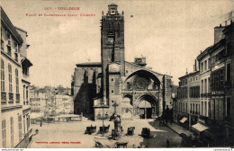 NÂ° 6347 Z -cpa Toulouse -place Et CathÃ©drale Saint Etienne- - Toulouse