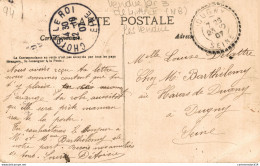 NÂ° 5899 Z -cachet PointillÃ© (perlÃ©) -Dugny -Seine 1907- - Manual Postmarks