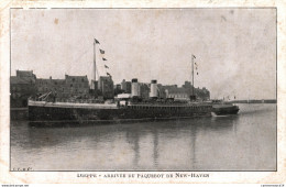 NÂ° 5873 Z -cpa Dieppe -arrivÃ©e Du Paquebot De New Haven- - Steamers