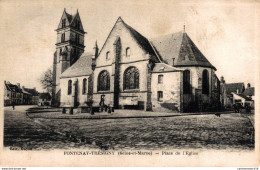 NÂ°6833 Z -cpa Fontenay TrÃ©signy -place De L'Ã©glise- - Fontenay Tresigny