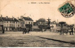 NÂ°6779 Z -cpa Melun -la Place Saint Jean- - Melun