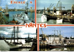 NÂ°6645 Z -cpsm Escale Ã  Nantes -multivues- -bateaux- - Nantes