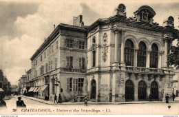 NÂ°6547 Z -cpa Chateauroux -thÃ©Ã¢tre Et Rue Victor Hugo- - Chateauroux