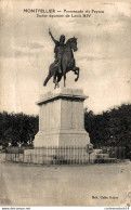 NÂ°6535 Z -cpa Montpellier -promenade Du PÃ«yrou-statue Louis XIV- - Montpellier