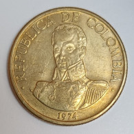 CUBA - KM 258-1 - 1 PESO 1974 - SIMON BOLIVAR - TTB+ - Colombia