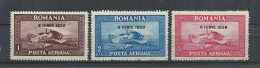 RUMANIA   YVERT  AEREO  4/6   MH  * - Neufs