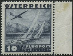 ÖSTERREICH 612 **, 1935, 10 S. Flugzeug über Landschaften, Pracht, Mi. 100.- - Gebraucht