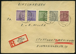 WEST-SACHSEN 131Xa,133Xb BRIEF, 1945, 10 Pf. Grau Und 15 Pf. Lebhaftbraunkarmin, Wz. 1X, Mit Zusatzfrankatur Auf Einschr - Other & Unclassified