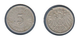 Allemagne  5 Pfennig 1914 A  Type Ll, KM# 11, Deutsches Reich, - 5 Pfennig