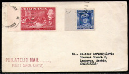 Philippines,1957 Letter From Philippines Sent To Serbia LESKOVAC 13.01.1958,as Scan - Philippines