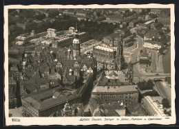 Foto-AK Walter Hahn, Dresden, Nr. 10236: Dresden, Fliegeraufnahme Mit Zwinger, Schloss, Hofkirche Und Opernhaus  - Fotografie