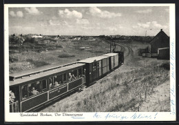 AK Borkum, Dünenexpress Inmitten Von Feldern  - Eisenbahnen