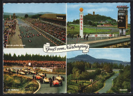 AK Nürburgring, Start Der Grossen Wagen, Dunlop-Turm, Karussell, Südkehre, Autorennen  - Autres & Non Classés