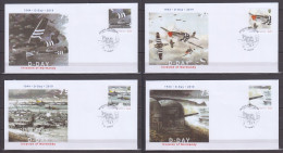 Antigua & Barbuda - D-DAY - INVASION OF NORMANDY - Set Of 4 FDC's With Set Of Commemorative Stamps - Guerre Mondiale (Seconde)