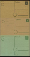 MECKLENBURG-VORPOMMERN P 5-7 BRIEF, Ganzsachen: 1945, 6 Pf., 6 Ungebrauchte Karten: P 5a,b, P 6 (3 Verschiedene Kartons) - Autres & Non Classés