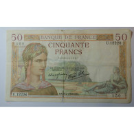 Billet De 50 Francs Cérès 08-02-1940 - 50 F 1934-1940 ''Cérès''