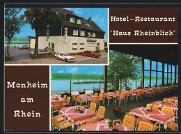 AK Monheim Am Rhein, Hotel Restaurant Haus Rheinblick, Terrasse  - Monheim