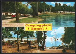 AK Baumberg, Campingplatz Bürgel In Der Aue Am Rhein, Mehrfachansicht  - Andere & Zonder Classificatie