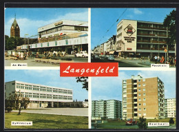 AK Langenfeld / Rheinland, Am Markt, Hauptstrasse, Gymnasium, Goethestr.  - Langenfeld