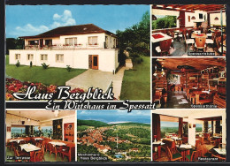 AK Mechenhard /Spessart, Gasthaus Haus Bergblick, Restaurant, Spessarthöhle  - Andere & Zonder Classificatie