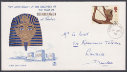 GB Great Britain 1972 Private FDC Tomb Of Tutankhamun, Egypt, Archaeology, Thebes, Archaeological Site, First Day Cover - Lettres & Documents