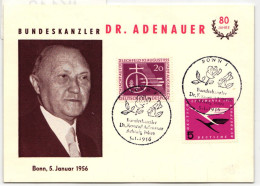 BRD 205 Auf Gedenkkarte Dr. Adenauer #IK142 - Autres & Non Classés