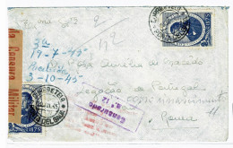 Portugal, 1945, # 643, Para Roma, Censura, Multa - Covers & Documents