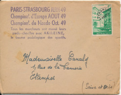 Monaco Cover With Contents And Pre-canceled Stamp 1949 - Lettres & Documents