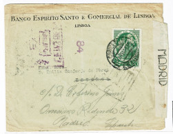 Portugal, 1945, # 641, Para Madrid - Covers & Documents