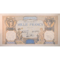 1000 Francs Cérès Et Mercure 18-07-40 TTB+  Fayette 38.50 - 1 000 F 1927-1940 ''Cérès E Mercure''