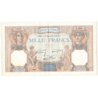 LOT DE 2 BILLETS 1000 Francs CERES ET MERCURE  21-09-1939 SUP Fayette 38.37 - 1 000 F 1927-1940 ''Cérès E Mercure''