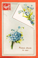 26997 / ⭐ Carte Gaufrée ◉ Modeste Offrande Du Coeur Bouquet Miosotis 1912 De Jeannine CANY à Sa Soeur Maria  - Autres & Non Classés
