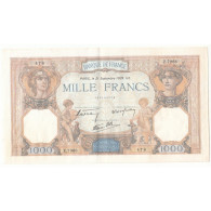 LOT DE 2 BILLETS 1000 Francs CERES ET MERCURE  21-09-1939 SUP Fayette 38.37 - 1 000 F 1927-1940 ''Cérès E Mercure''