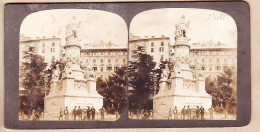 26911 / ⭐ ♥️ Rare Photo Stereo-views 1880s Gênes GENOVA GRAND HOTEL SAVOIE Monumento Christoforo COLOMBO - Genova (Genoa)