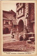 26723 / ⭐ RIQUEWIHR 68-Haut-Rhin Vieille Fontaine 1920s Almanach VERMOT Cliché Horizons De FRANCE - Riquewihr