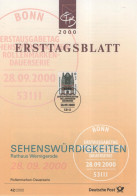 Germany Deutschland 2000-42 Dauerserie Sehenswurdigkeiten, Rathaus Wernigerode, Canceled In Bonn - 1991-2000