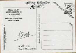 26505 / ⭐ COLMAR AUTOGRAPHE LOUMA 12em Salon CART'BEDEEXPO 92 Mars 1992 Exemplaire N°90/250 Cartoliste N°54 - Colmar