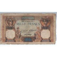 France 1000 Francs Cérès Et Mercure 2 NOVEMBRE 1927, C.652 282, TB-, Lartdesgents - 1 000 F 1927-1940 ''Cérès Et Mercure''