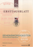 Germany Deutschland 2000-43 Dauerserie Sehenswurdigkeiten, Steinerne Brucke Regensburg, Canceled In Bonn - 1991-2000