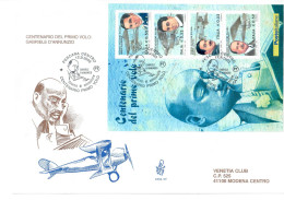 ITALIA 2004 FDC VENETIA N.1216 CENTENARIO DEL PRIMO VOLO GABRIELE D'ANNUNZIO - FDC