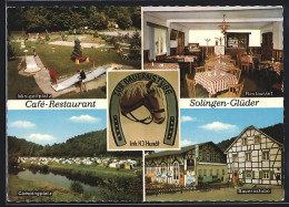 AK Solingen-Glüder, Gasthaus Und Gartenrestaurant Zur Bauernstube, Campingplatz  - Solingen