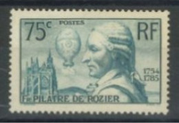 FRANCE - 1936, 150th DEATH ANNIVERSARY OF AERONAUT FRANCOIS PILATRE DE ROZIER STAMP, UMM(**). - Unused Stamps