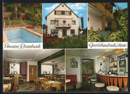 AK Grossheubach /Main, Café-Pension Rosenbusch, Bes. Christa Stich  - Andere & Zonder Classificatie