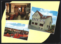 AK Höchberg Bei Würzburg, Gasthaus Zum Goldenen Adler, Ortsansicht Aus Der Vogelschau  - Wuerzburg