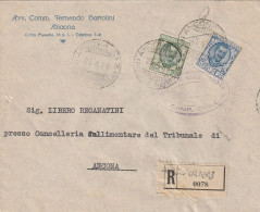 Italie - Lettre Entête Fernando Bortolini Recommandée ANCONA N 3 Du 23/4/1929 Pour Ancona - Marcophilia